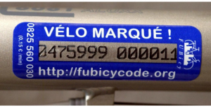 Vélo marqué fnuci